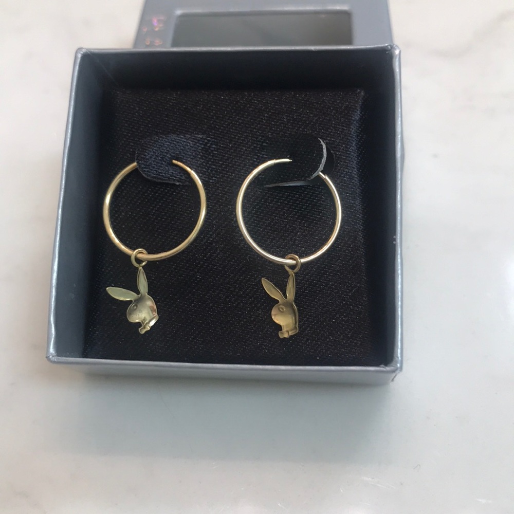Playboy Bunny Gold Earrings